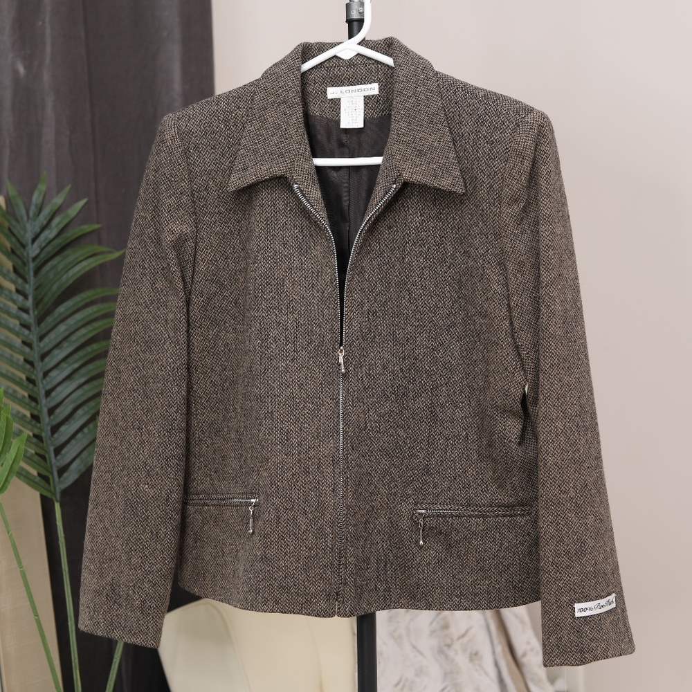 J. London 100% Wool Zip Jacket (NWT)